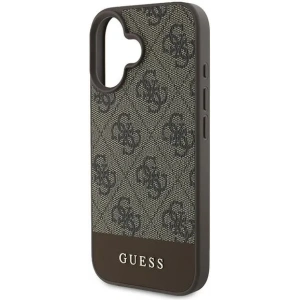 Buy Case Guess GUHCP16MG4GLBR Apple iPhone 16 Plus hardcase 4G Bottom Stripe brown - GUE3504 - {ean13} - Home Screen Store Europe