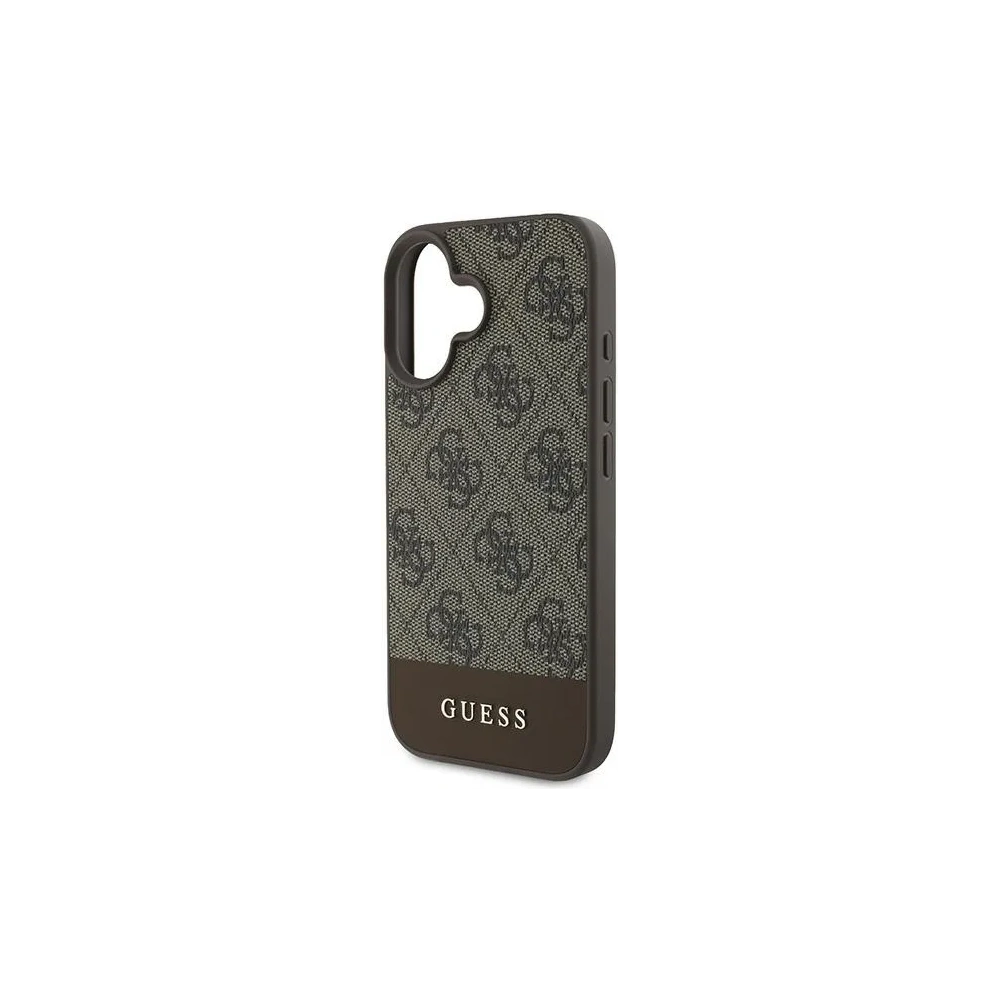 Guess GUHCP16MG4GLBR iPhone 16 Plus 6.7" brązowy/brown hardcase 4G Bottom Stripe - !ZAIMPORTOWANE - Guess