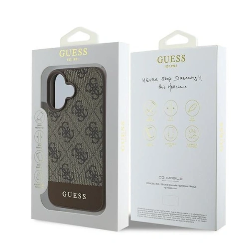 Kup Etui Guess GUHCP16MG4GLBR Apple iPhone 16 Plus hardcase 4G Bottom Stripe brązowy - GUE3504 - {ean13} - Sklep Home Screen