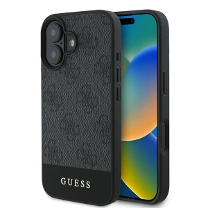 Buy Case Guess GUHCP16MG4GLGR Apple iPhone 16 Plus hardcase 4G Bottom Stripe gray - GUE3505 - {ean13} - Home Screen Store Europe