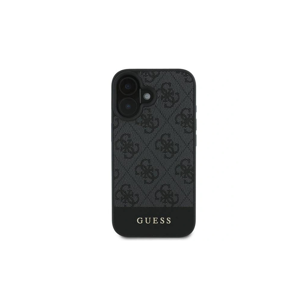 Guess GUHCP16MG4GLGR iPhone 16 Plus 6.7" szary/grey hardcase 4G Bottom Stripe - !ZAIMPORTOWANE - Guess