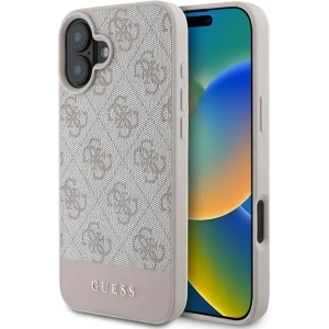 Buy Case Guess GUHCP16MG4GLPI Apple iPhone 16 Plus hardcase 4G Bottom Stripe pink - GUE3506 - {ean13} - Home Screen Store Europe
