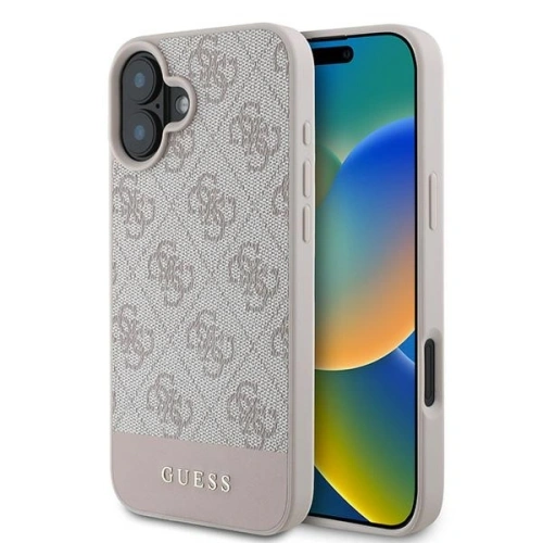 Kup Caz Guess GUHCP16MG4GLPI hardcase Apple iPhone 16 Plus 4G Stripe de jos roz - GUE3506 - {ean13} - Sklep Home Screen