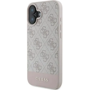 Buy Case Guess GUHCP16MG4GLPI Apple iPhone 16 Plus hardcase 4G Bottom Stripe pink - GUE3506 - {ean13} - Home Screen Store Europe