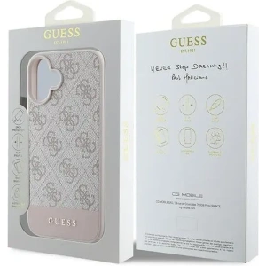 Buy Case Guess GUHCP16MG4GLPI Apple iPhone 16 Plus hardcase 4G Bottom Stripe pink - GUE3506 - {ean13} - Home Screen Store Europe