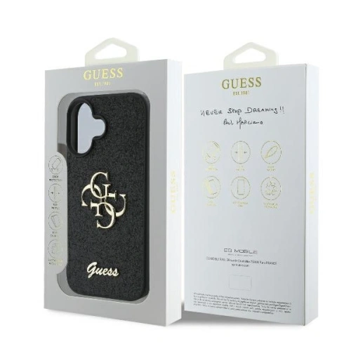 Kup Caz Guess GUHCP16MHG4SGK hardcase pentru Apple iPhone 16 Plus cu sclipici fix Big 4G negru - GUE3508 - {ean13} - Sklep Home Screen