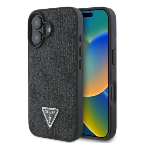 Kup Etui Guess GUHCP16MP4TDPK Apple iPhone 16 Plus hardcase Leather 4G Triangle Strass MagSafe czarny - GUE3510 - {ean13} - Sklep Home Screen