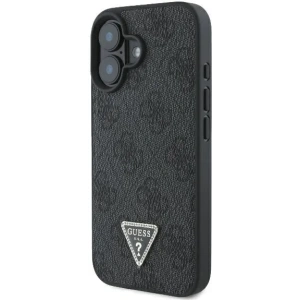 Buy Case Guess GUHCP16MP4TDPK Apple iPhone 16 Plus hardcase Leather 4G Triangle Strass MagSafe black - GUE3510 - {ean13} - Home Screen Store Europe