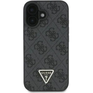 Buy Case Guess GUHCP16MP4TDPK Apple iPhone 16 Plus hardcase Leather 4G Triangle Strass MagSafe black - GUE3510 - {ean13} - Home Screen Store Europe