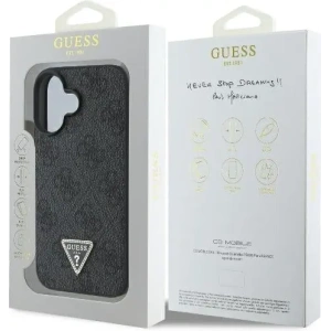 Kup Případ Guess GUHCP16MP4TDPK Apple iPhone 16 Plus tvrdý kryt Kůže 4G Trojúhelník Strass MagSafe černý - GUE3510 - {ean13} - Sklep Home Screen