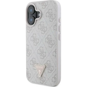 Buy Case Guess GUHCP16MP4TDPP Apple iPhone 16 Plus hardcase Leather 4G Triangle Strass MagSafe pink - GUE3511 - {ean13} - Home Screen Store Europe