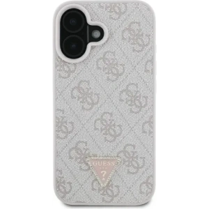 Kup Případ Guess GUHCP16MP4TDPP Apple iPhone 16 Plus tvrdý obal Kožený 4G Trojúhelník Strass MagSafe růžový - GUE3511 - {ean13} - Sklep Home Screen