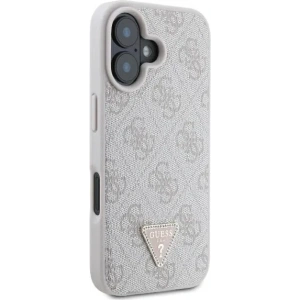 Buy Case Guess GUHCP16MP4TDPP Apple iPhone 16 Plus hardcase Leather 4G Triangle Strass MagSafe pink - GUE3511 - {ean13} - Home Screen Store Europe