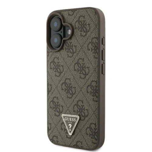 Kup Eset Guess GUHCP16MP4TDPW Apple iPhone 16 Plus kemény tok Bőr 4G Háromszög Strass MagSafe barna - GUE3512 - {ean13} - Sklep Home Screen