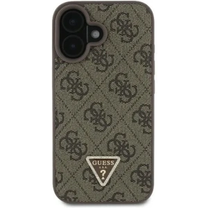 Buy Case Guess GUHCP16MP4TDPW Apple iPhone 16 Plus hardcase Leather 4G Triangle Strass MagSafe brown - GUE3512 - {ean13} - Home Screen Store Europe