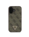 Kup Eset Guess GUHCP16MP4TDPW Apple iPhone 16 Plus kemény tok Bőr 4G Háromszög Strass MagSafe barna - GUE3512 - {ean13} - Sklep Home Screen