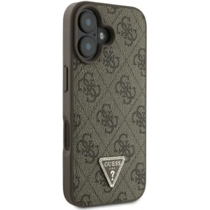 Buy Case Guess GUHCP16MP4TDPW Apple iPhone 16 Plus hardcase Leather 4G Triangle Strass MagSafe brown - GUE3512 - {ean13} - Home Screen Store Europe