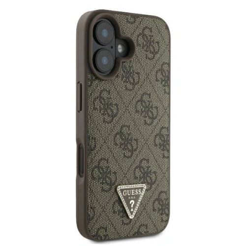 Kup Fall Guess GUHCP16MP4TDPW Apple iPhone 16 Plus Hardcase Leder 4G Dreieck Strass MagSafe braun - GUE3512 - {ean13} - Sklep Home Screen