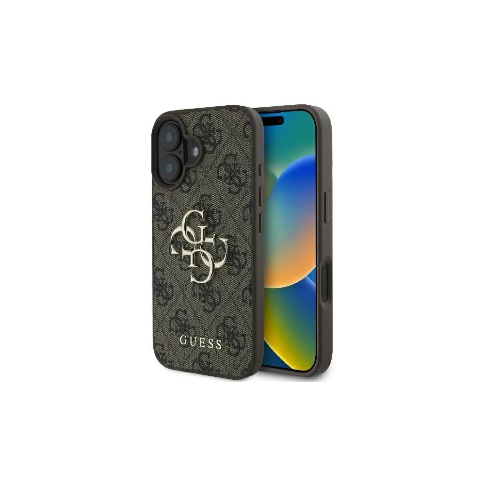 Etui Guess GUHCP16S4GMGBR Apple iPhone 16 hardcase 4G Big Logo brązowy - iPhone 16 - Guess