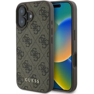 Buy Case Guess GUHCP16SG4GFBR Apple iPhone 16 hardcase 4G Classic brown - GUE3515 - {ean13} - Home Screen Store Europe