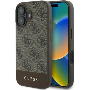 Kup Etui Guess GUHCP16SG4GLBR Apple iPhone 16 hardcase 4G Bottom Stripe brązowy - GUE3518 - {ean13} - Sklep Home Screen