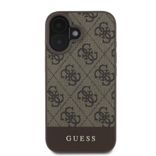 Kup Fall Guess GUHCP16SG4GLBR Apple iPhone 16 Hardcase 4G Untere Streifen braun - GUE3518 - {ean13} - Sklep Home Screen