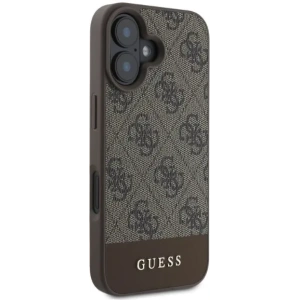 Kup Etui Guess GUHCP16SG4GLBR Apple iPhone 16 hardcase 4G Bottom Stripe brązowy - GUE3518 - {ean13} - Sklep Home Screen