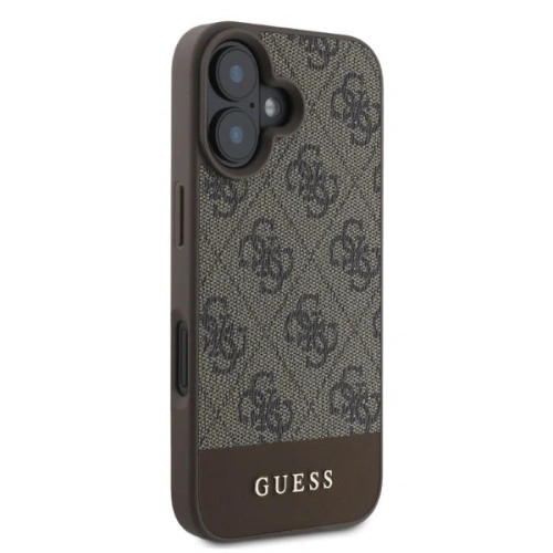 Kup Fall Guess GUHCP16SG4GLBR Apple iPhone 16 Hardcase 4G Untere Streifen braun - GUE3518 - {ean13} - Sklep Home Screen