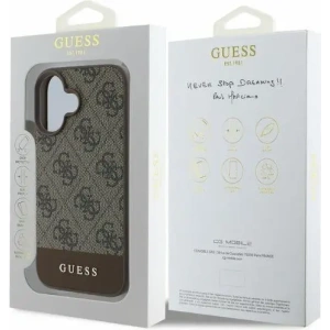 Kup Etui Guess GUHCP16SG4GLBR Apple iPhone 16 hardcase 4G Bottom Stripe brązowy - GUE3518 - {ean13} - Sklep Home Screen
