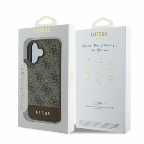 Kup Fall Guess GUHCP16SG4GLBR Apple iPhone 16 Hardcase 4G Untere Streifen braun - GUE3518 - {ean13} - Sklep Home Screen