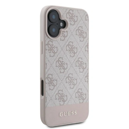 Kup Etui Guess GUHCP16SG4GLPI Apple iPhone 16 hardcase 4G Bottom Stripe różowy - GUE3519 - {ean13} - Sklep Home Screen