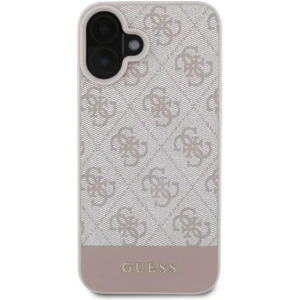 Buy Case Guess GUHCP16SG4GLPI Apple iPhone 16 hardcase 4G Bottom Stripe pink - GUE3519 - {ean13} - Home Screen Store Europe