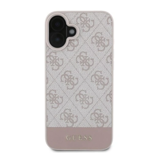 Kup Etui Guess GUHCP16SG4GLPI Apple iPhone 16 hardcase 4G Bottom Stripe różowy - GUE3519 - {ean13} - Sklep Home Screen