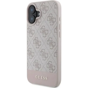 Buy Case Guess GUHCP16SG4GLPI Apple iPhone 16 hardcase 4G Bottom Stripe pink - GUE3519 - {ean13} - Home Screen Store Europe