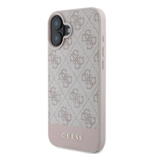 Kup Etui Guess GUHCP16SG4GLPI Apple iPhone 16 hardcase 4G Bottom Stripe różowy - GUE3519 - {ean13} - Sklep Home Screen
