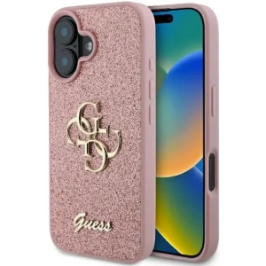 Buy Case Guess GUHCP16SHG4SGP Apple iPhone 16 hardcase Fixed Glitter Big 4G pink - GUE3522 - {ean13} - Home Screen Store Europe