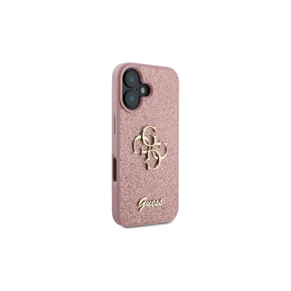 Etui Guess GUHCP16SHG4SGP Apple iPhone 16 hardcase Fixed Glitter Big 4G różowy - iPhone 16 - Guess