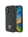 Etui Guess GUHCP16SP4TDPK Apple iPhone 16 hardcase Leather 4G Triangle Strass MagSafe černý - iPhone 16 - Guess