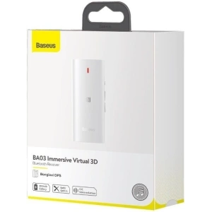 Kup Odbiornik Bluetooth 5.0 Baseus BA03, dźwięk 3D, NFC, aptX (biały) - BSU956WHT - {ean13} - Sklep Home Screen
