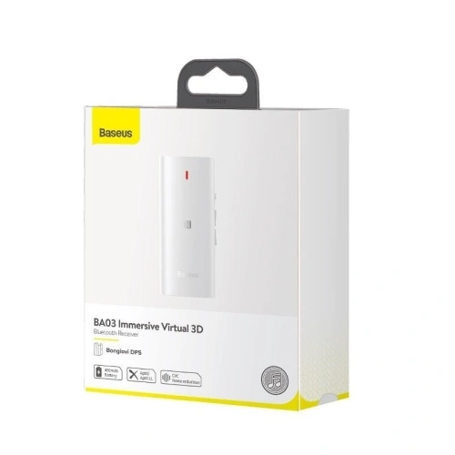 Kup Odbiorník Bluetooth 5.0 Baseus BA03, zvuk 3D, NFC, aptX (bílý) - BSU956WHT - {ean13} - Sklep Home Screen