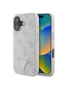 Kup Případ Guess GUHCP16SP4TDPP Apple iPhone 16 tvrdý obal Kožený 4G Trojúhelník Strass MagSafe růžový - GUE3524 - {ean13} - Sklep Home Screen