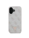 Kup Případ Guess GUHCP16SP4TDPP Apple iPhone 16 tvrdý obal Kožený 4G Trojúhelník Strass MagSafe růžový - GUE3524 - {ean13} - Sklep Home Screen