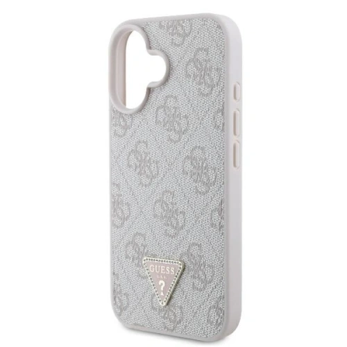 Kup Případ Guess GUHCP16SP4TDPP Apple iPhone 16 tvrdý obal Kožený 4G Trojúhelník Strass MagSafe růžový - GUE3524 - {ean13} - Sklep Home Screen