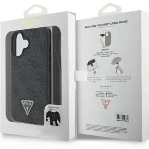 Kup Etui Guess GUHCP16SP4TDSCPK Apple iPhone 16 hardcase Leather Metal Logo Strass Crossbody czarny - GUE3526 - {ean13} - Sklep Home Screen