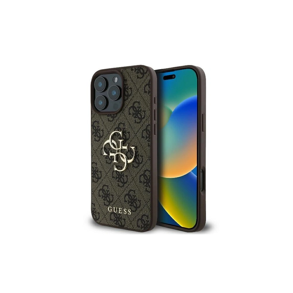 Etui Guess GUHCP16X4GMGBR Apple iPhone 16 Pro Max hardcase 4G Big Logo brązowy - iPhone 16 Pro Max - Guess