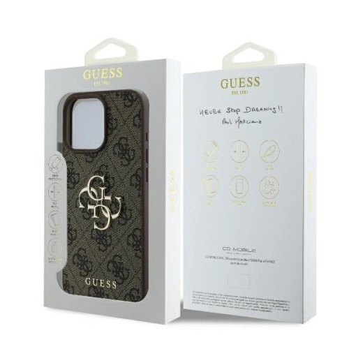 Kup Fall Guess GUHCP16X4GMGBR Apple iPhone 16 Pro Max Hardcase 4G Big Logo braun - GUE3528 - {ean13} - Sklep Home Screen