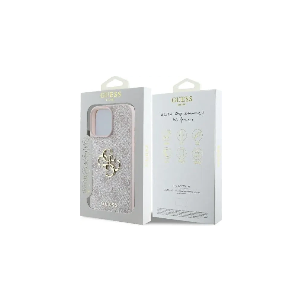 Etui Guess GUHCP16X4GMGPI Apple iPhone 16 Pro Max hardcase 4G Big Logo różowe - iPhone 16 Pro Max - Guess