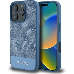 Buy Case Guess GUHCP16XG4GLBL Apple iPhone 16 Pro Max hardcase 4G Bottom Stripe blue - GUE3533 - {ean13} - Home Screen Store Europe