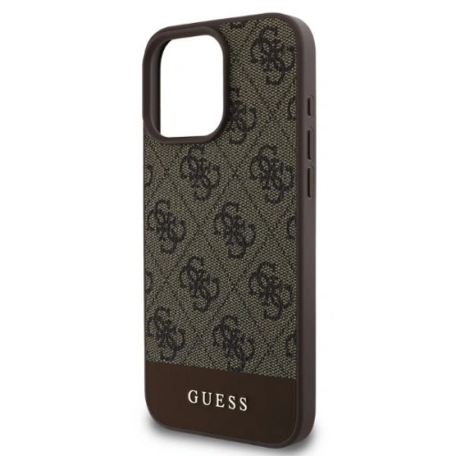 Buy Case Guess GUHCP16XG4GLBR Apple iPhone 16 Pro Max hardcase 4G Bottom Stripe brown - GUE3534 - {ean13} - Home Screen Store Europe