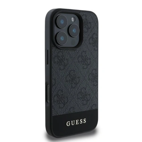 Buy Case Guess GUHCP16XG4GLGR Apple iPhone 16 Pro Max hardcase 4G Bottom Stripe gray - GUE3535 - {ean13} - Home Screen Store Europe